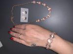 bracciale anello orecchini e collana